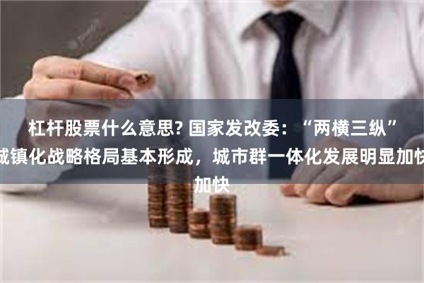 杠杆股票什么意思? 国家发改委：“两横三纵”城镇化战略格局基本形成，城市群一体化发展明显加快