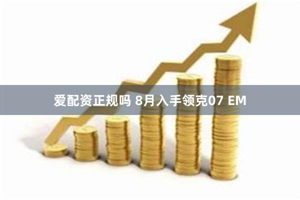 爱配资正规吗 8月入手领克07 EM